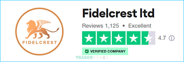 Fidelcrest nhận được số điểm đánh giá khá cao tại Trustpilot