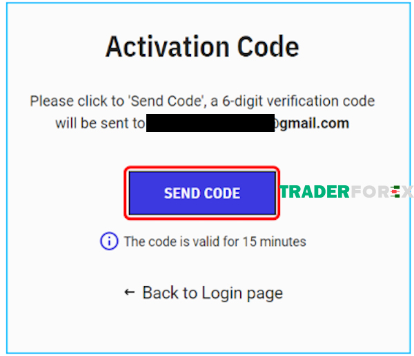 Hệ thống sẽ gửi mã xác nhận qua email khi đã nhấn chọn “Send Code”