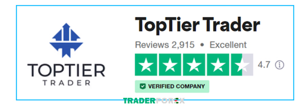Điểm đánh giá của quỹ Toptier Trader tại trang đánh giá uy tín Trustpilot